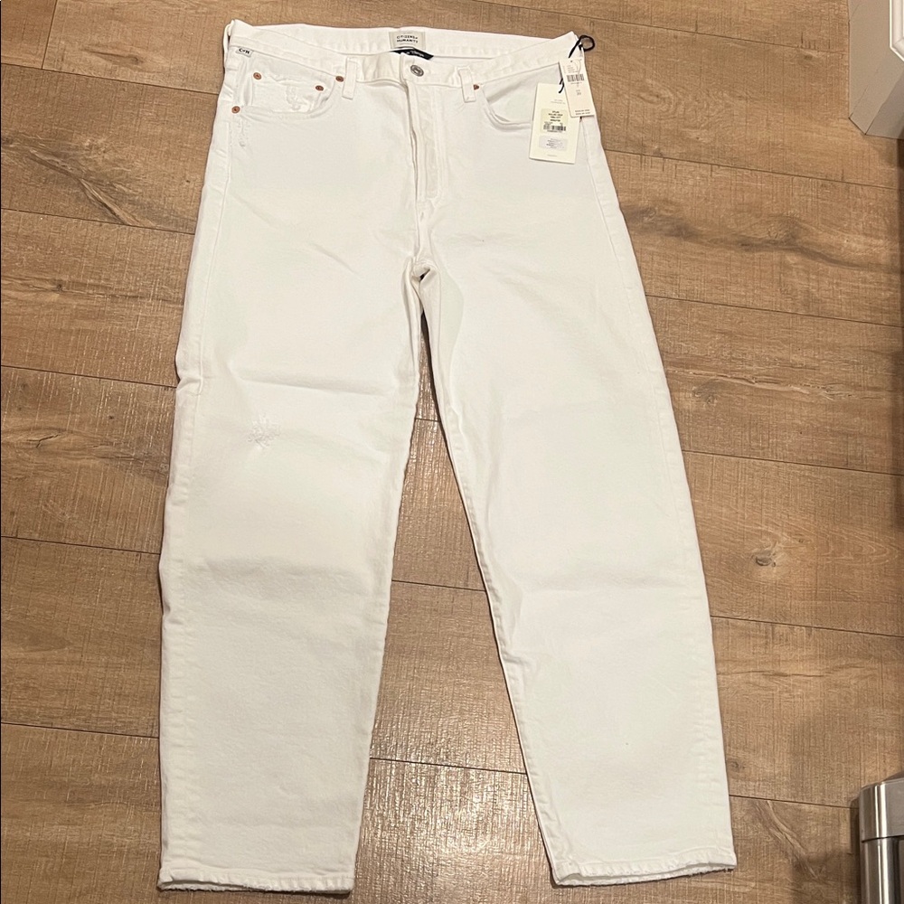 Citizens Of Humanity White womens straight jeans size 30 nwt